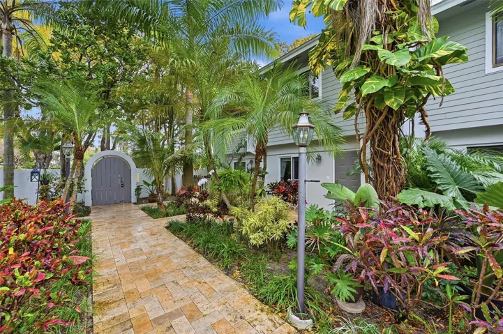 Beautifully landscaped courtyard creates a warm and welcoming entrance to this charming boutique community.