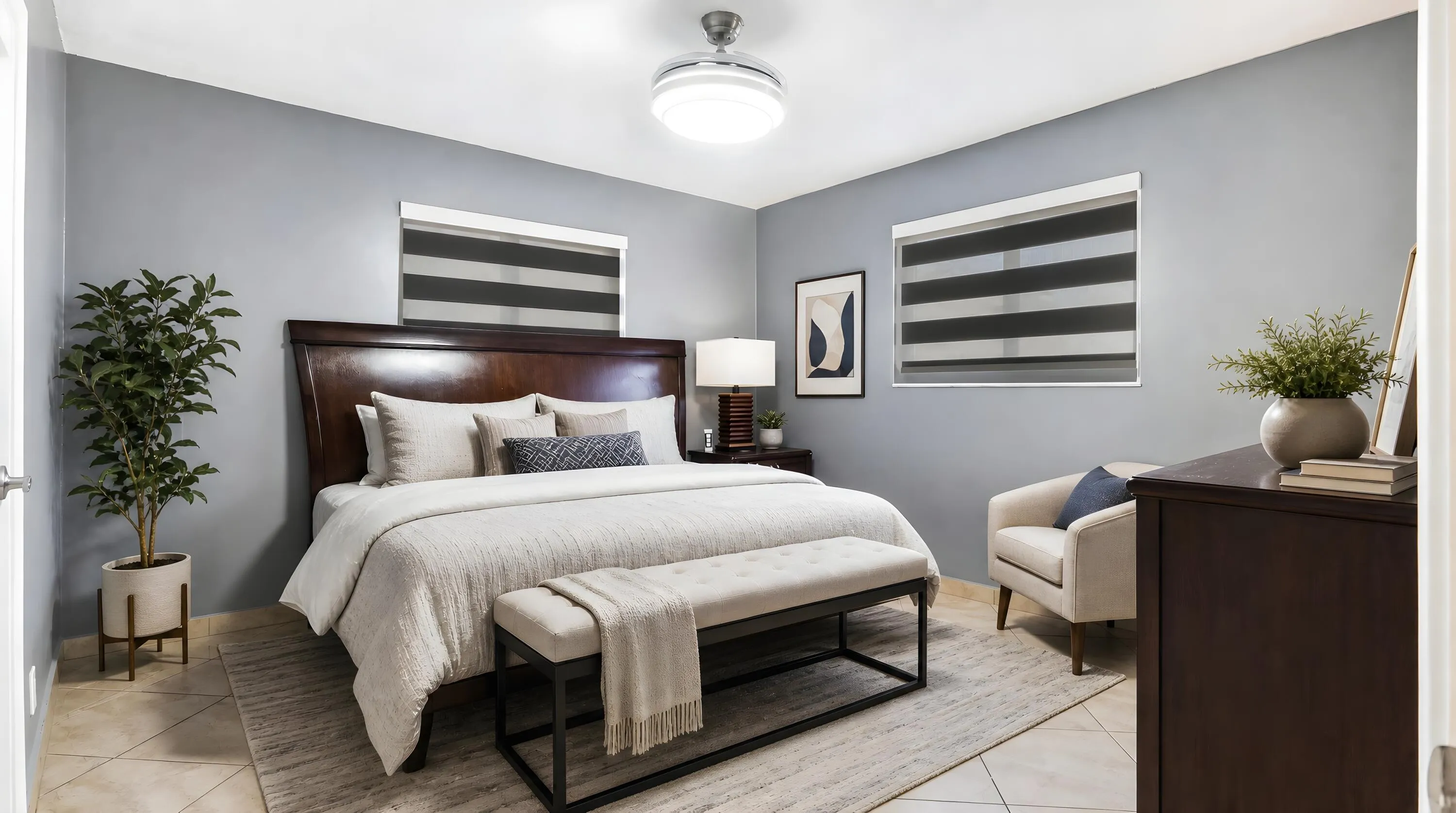 Spacious 2nd bedroom with lots of bnatural light flowing through your impact windows.