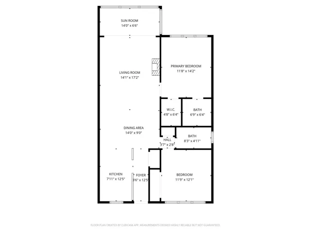 Split bedroom floor plan