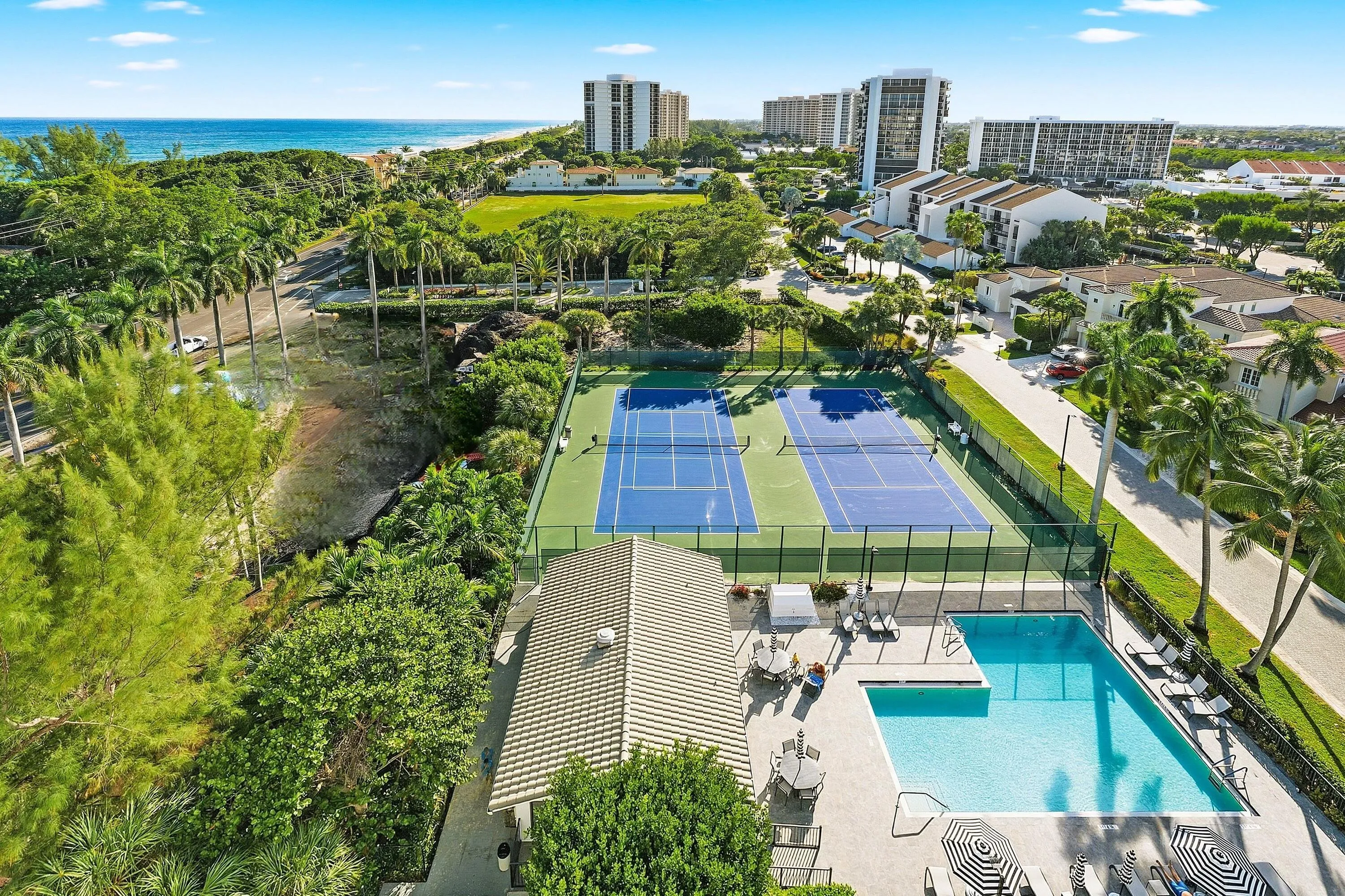 pool and tennis