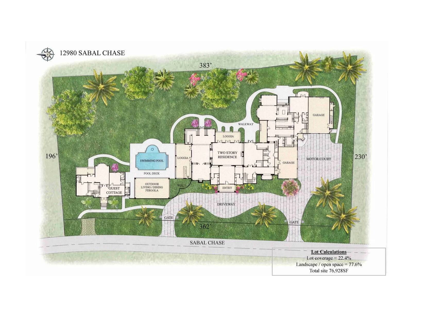 MLS Site Plan 12980 Sabal Chase w-Lot Co