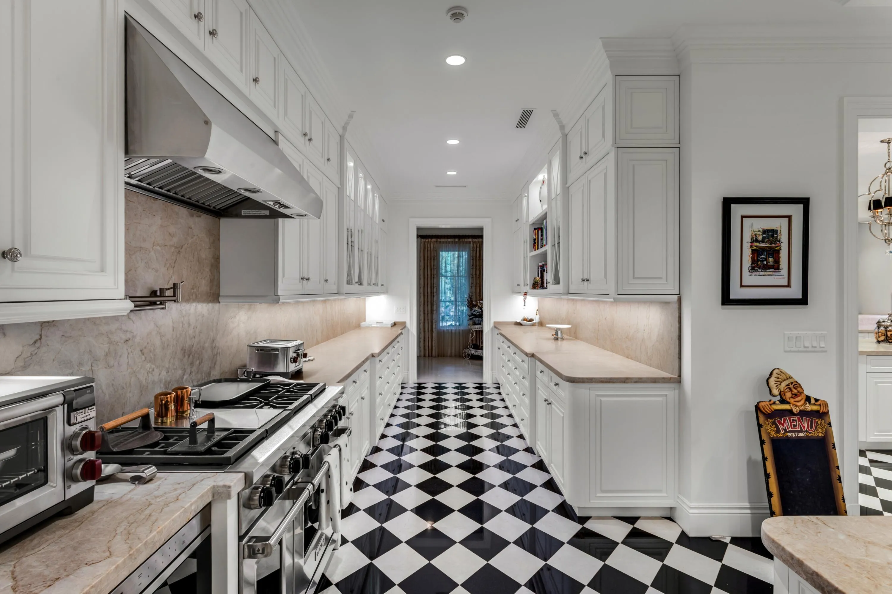 Adjacent chef's kitchen