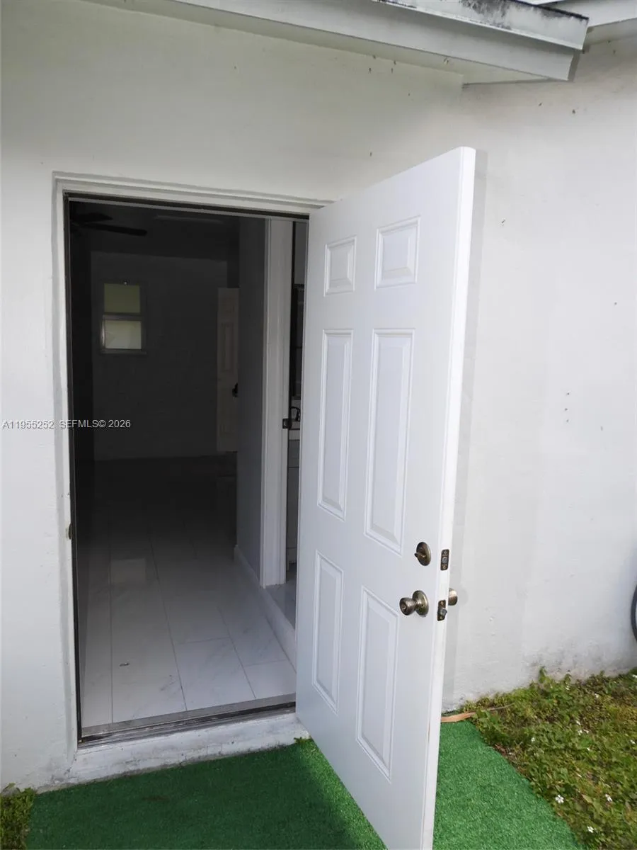 Private Entrance to Converted Garage