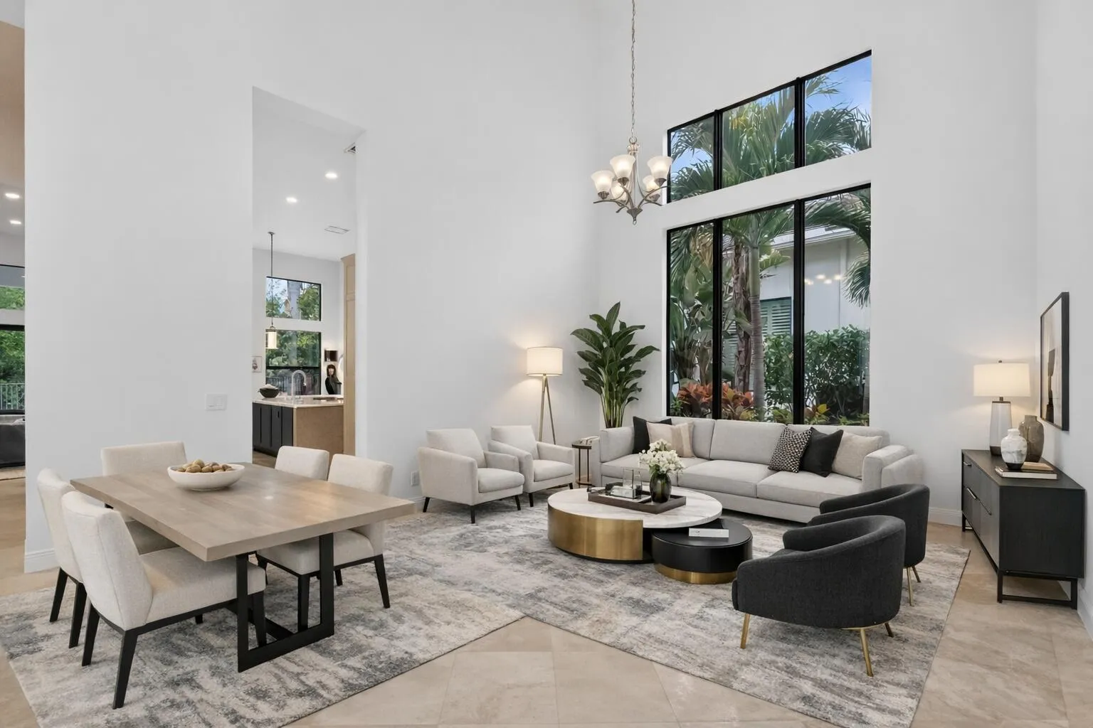 Modern living room with sleek details