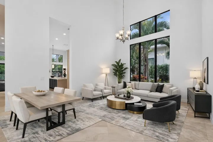 Modern living room with sleek details