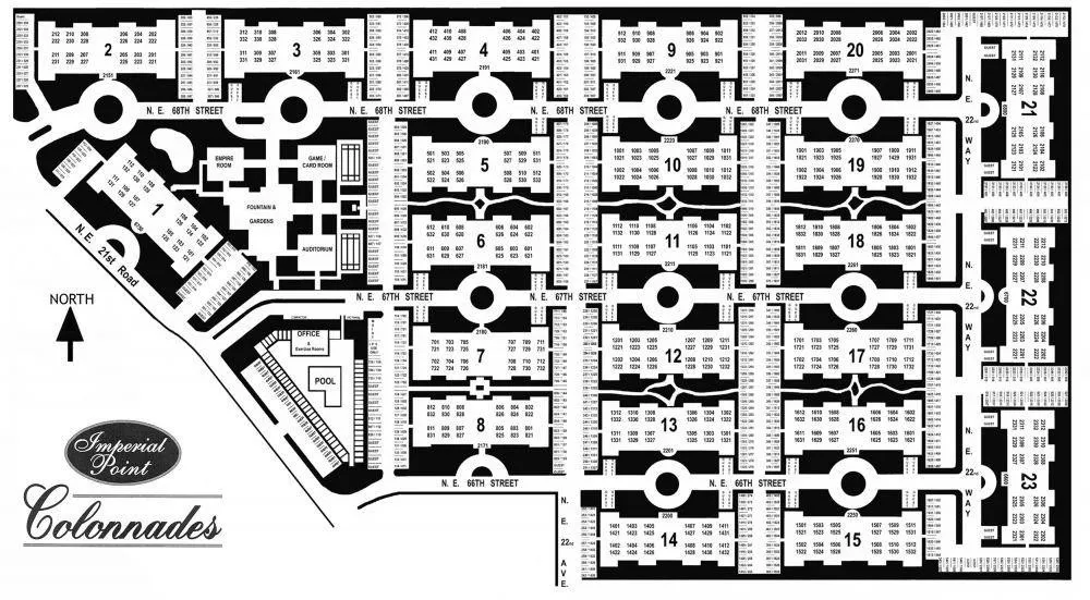 Building 8 is near pool and BBQ areas.