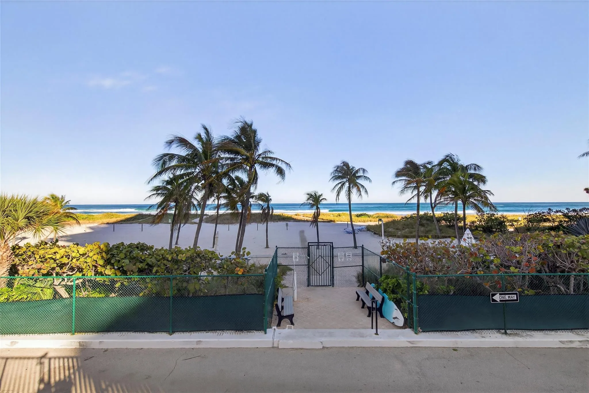 Private beach
