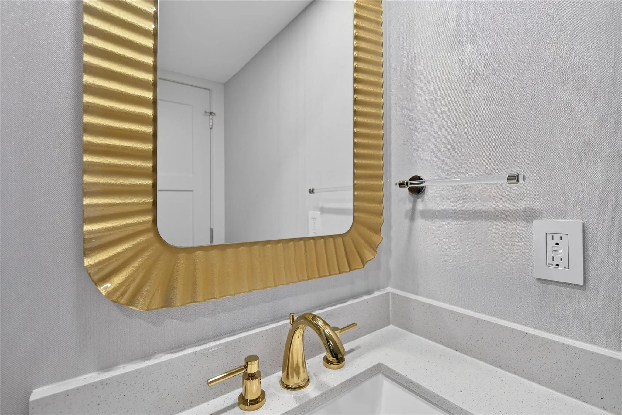 Elegant styling everywhere including in the bathroom