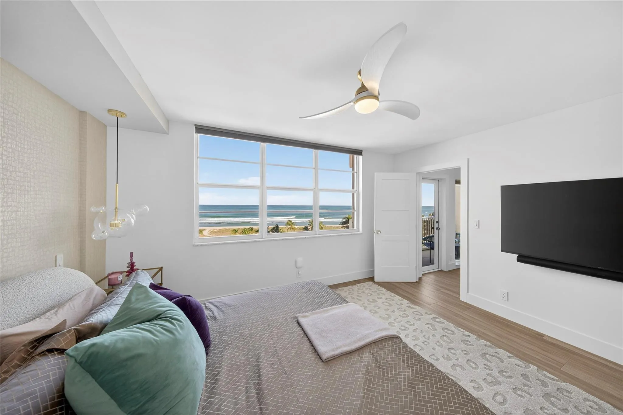 Direct ocean view from primary bedroom