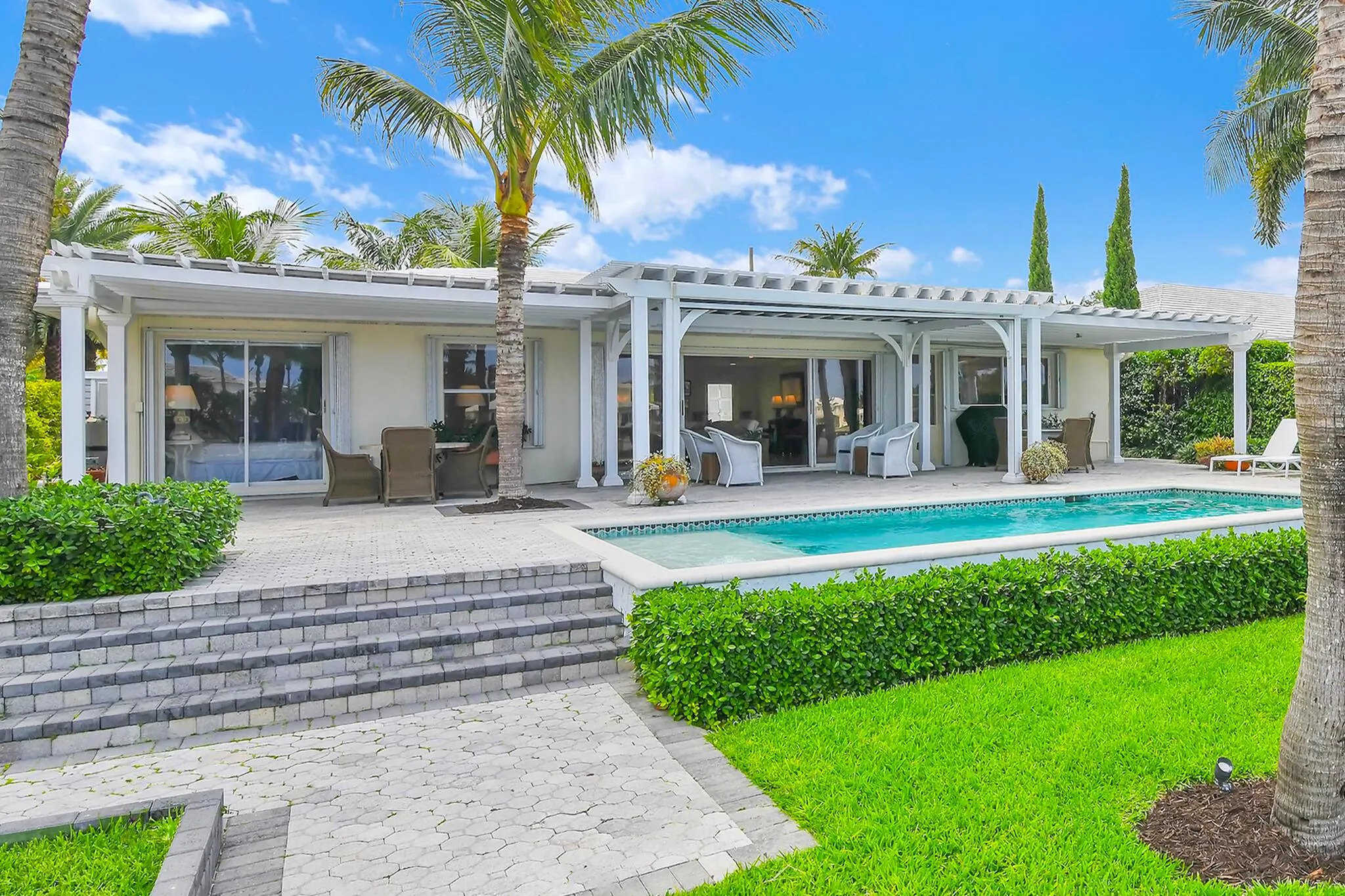 Private Back Yard with Heated Pool