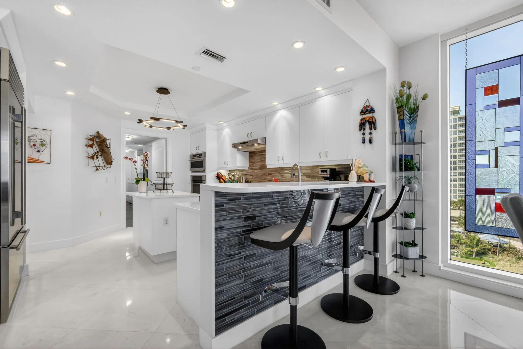 Updated kitchen with Quartz Counterops,
