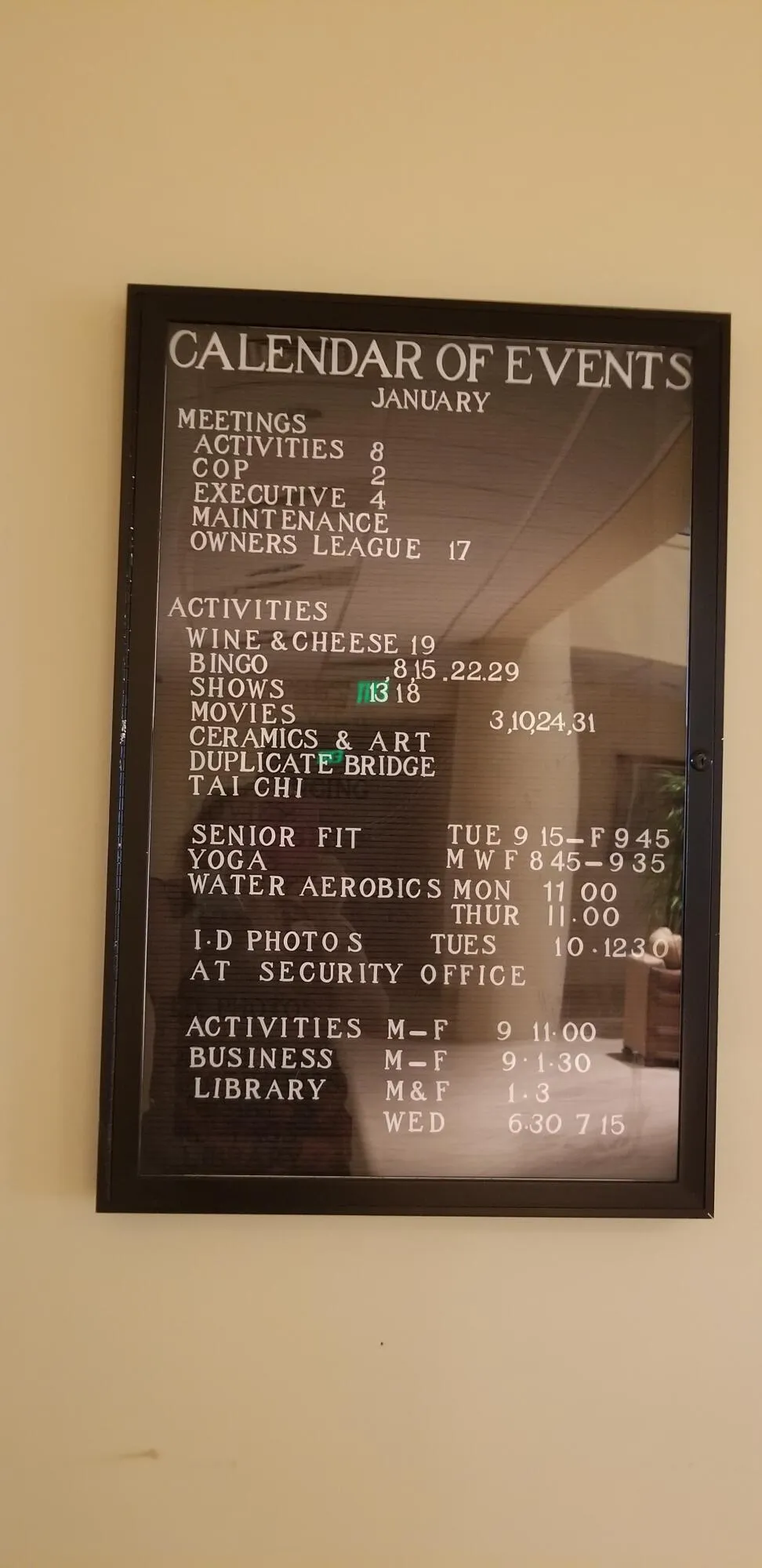 Calendar of Events