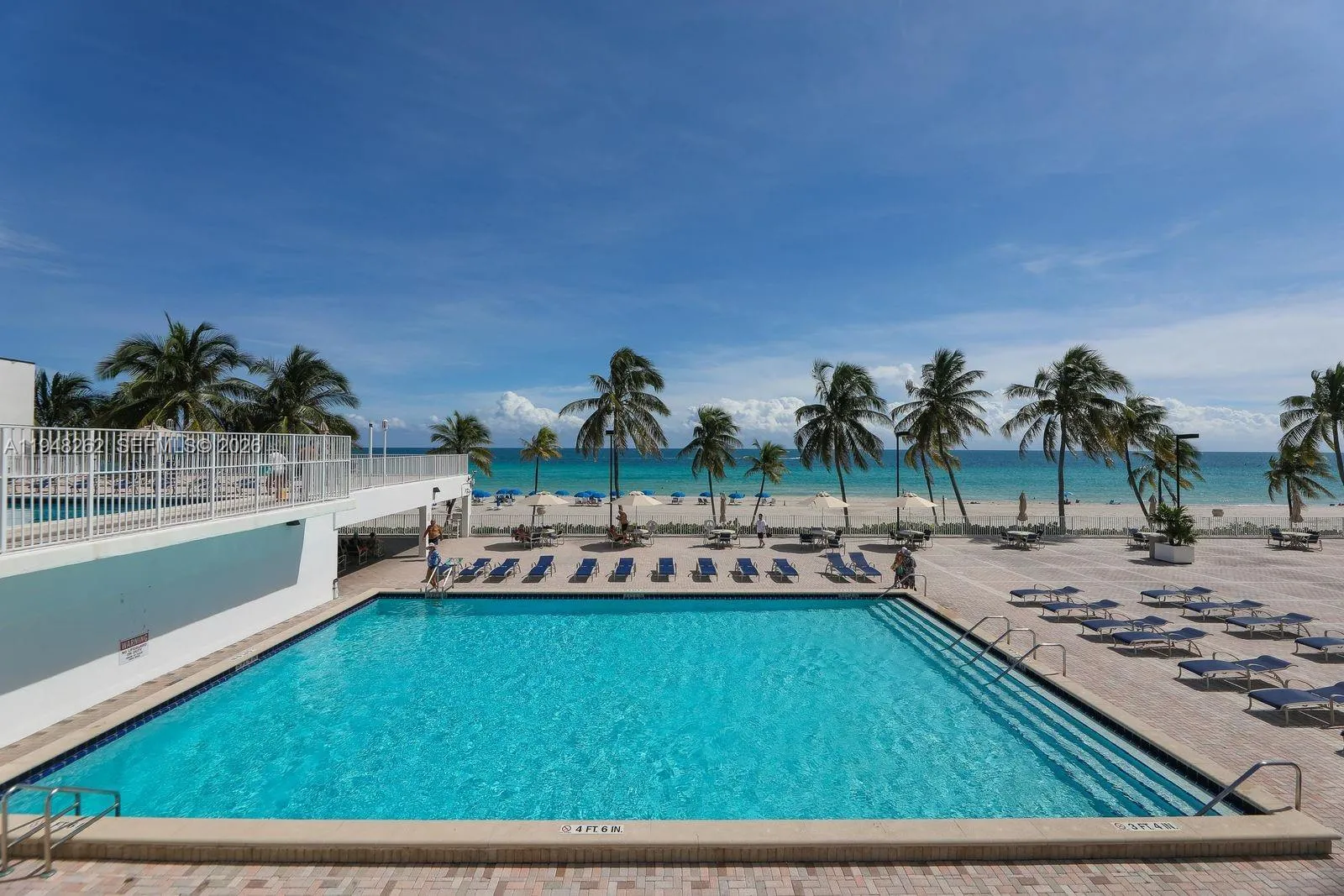 lower pool sees the ocean as you chill in the water