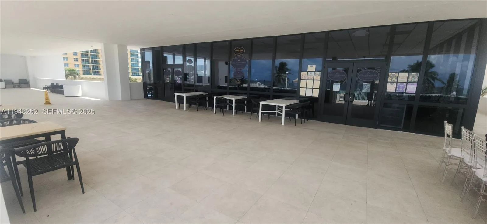 outdoor deck for the restaurant