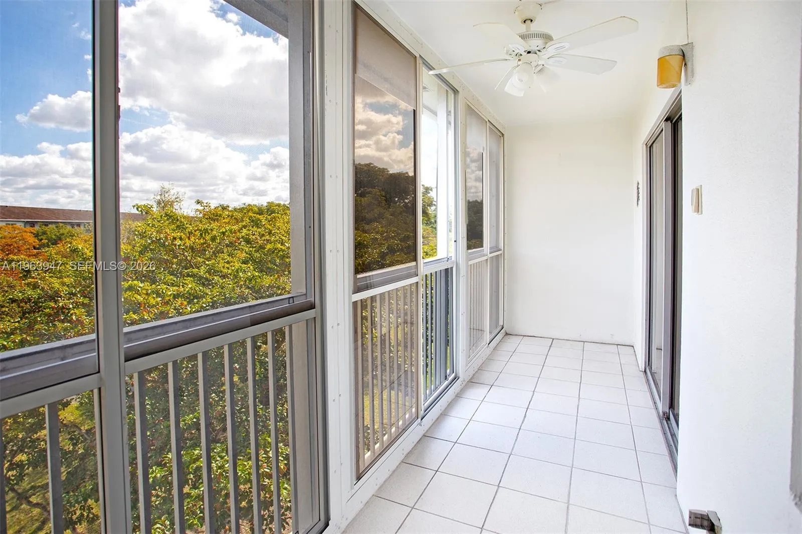 LARGE SCREENED BALCONY FACING EAST