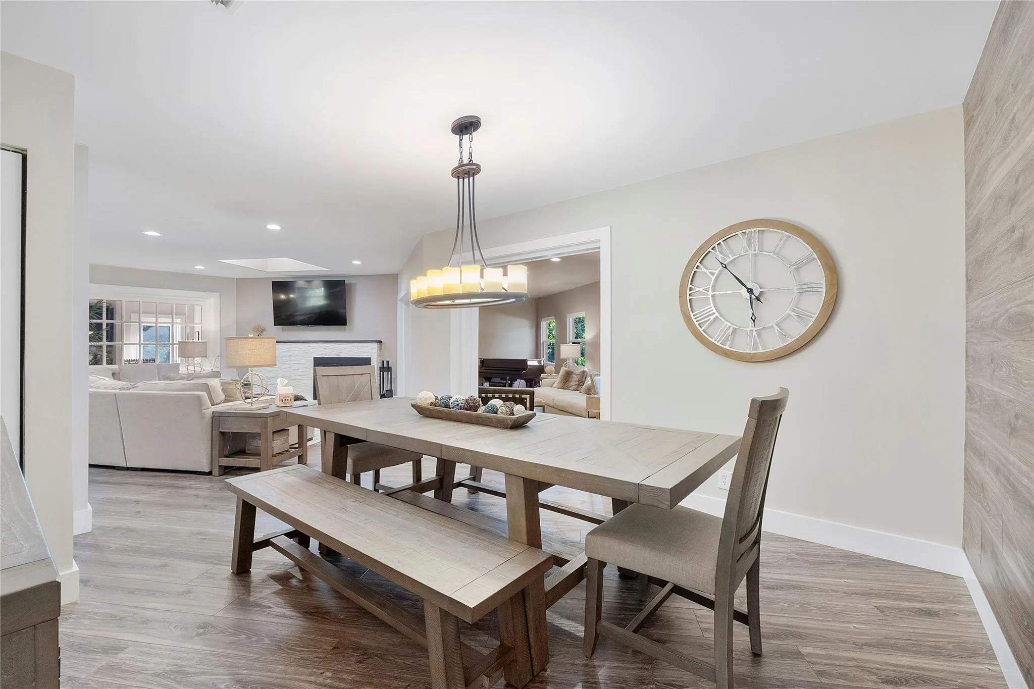 The Formal dining room adorns the modern style "Briana" colors of timeless elegance!