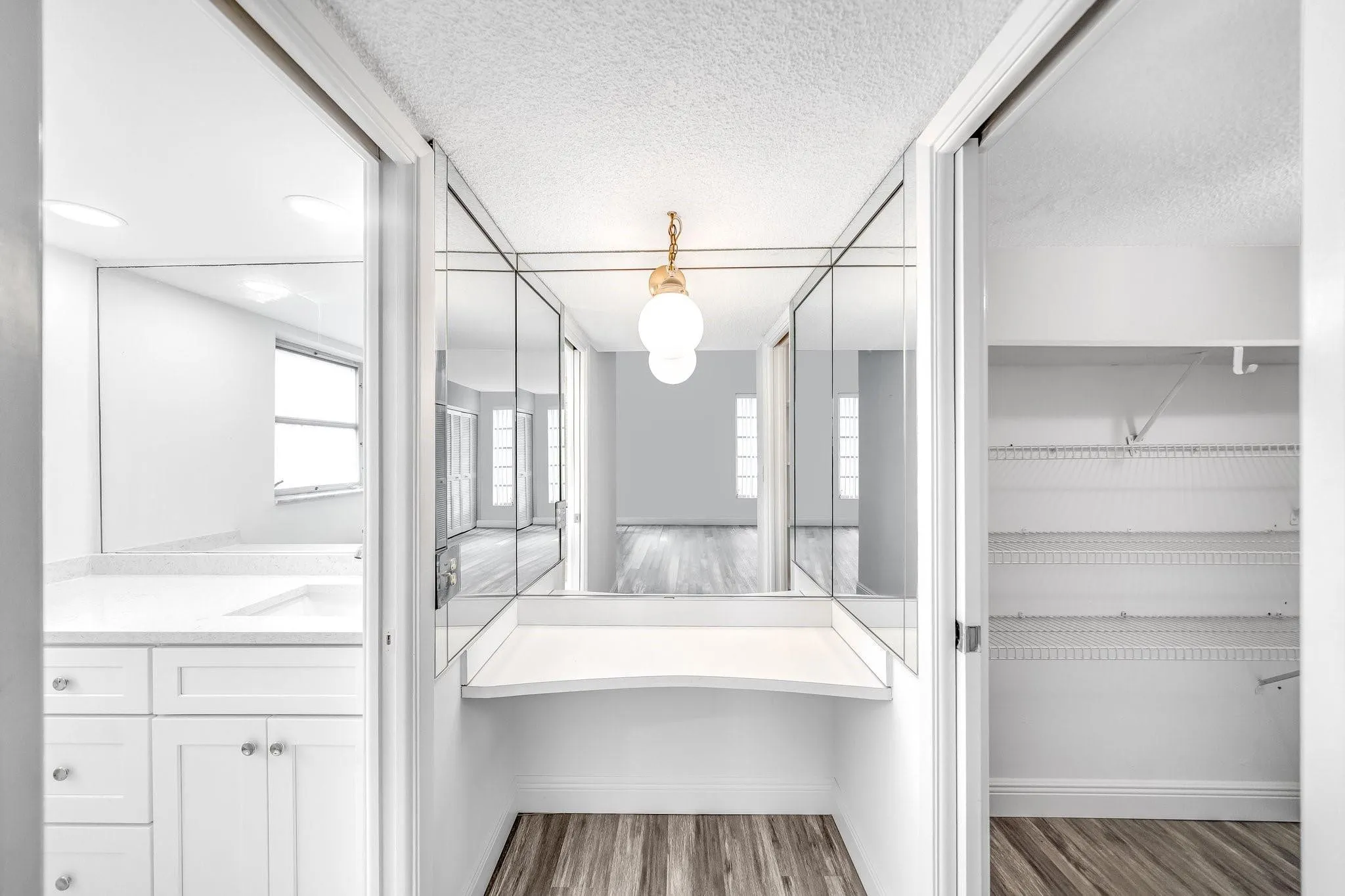 vanity area