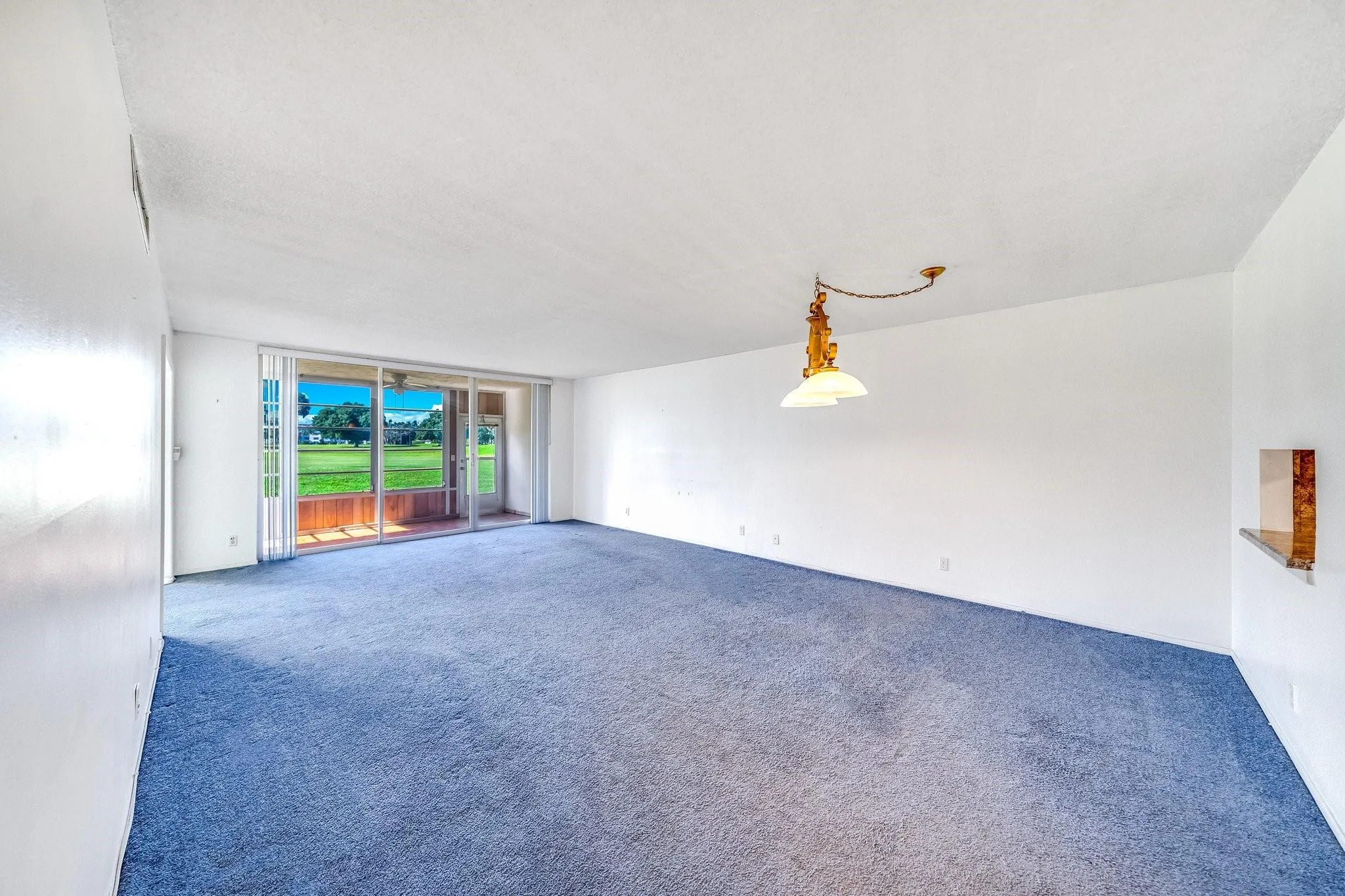 Actual living room and dining area and not virtually staged