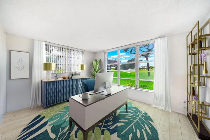 Virtually staged guest bedroom