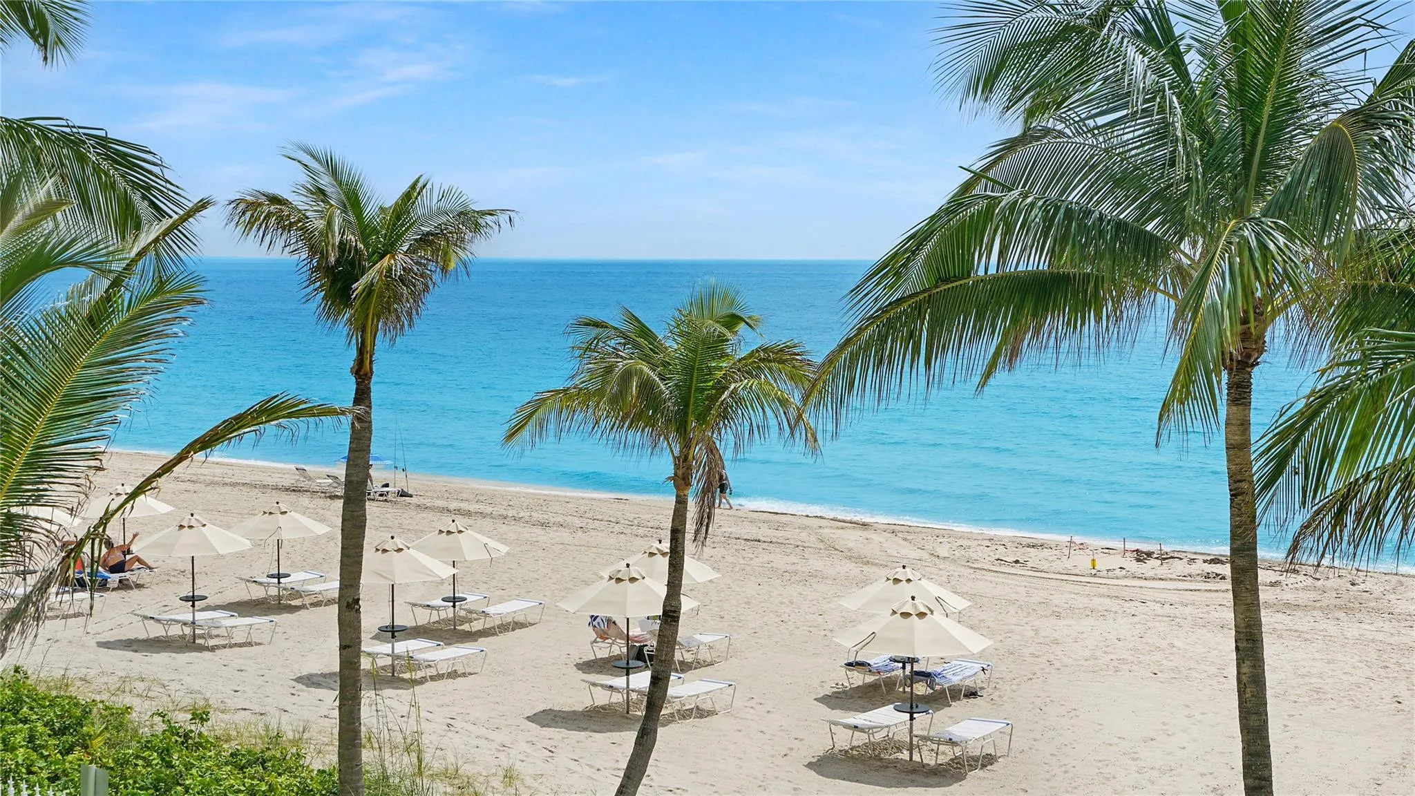 Owners enjoy use of beach chairs and umbrellas.