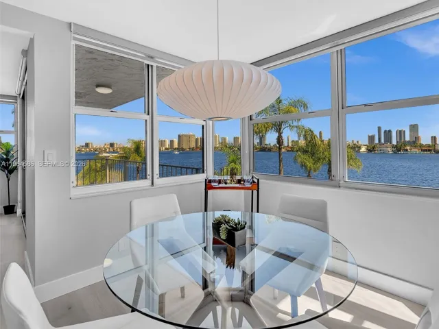 Formal dining room with windows everywhere