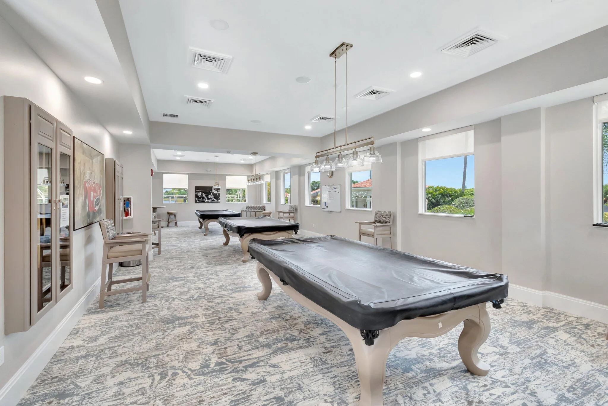 Tournament Billiards Room has three tables
