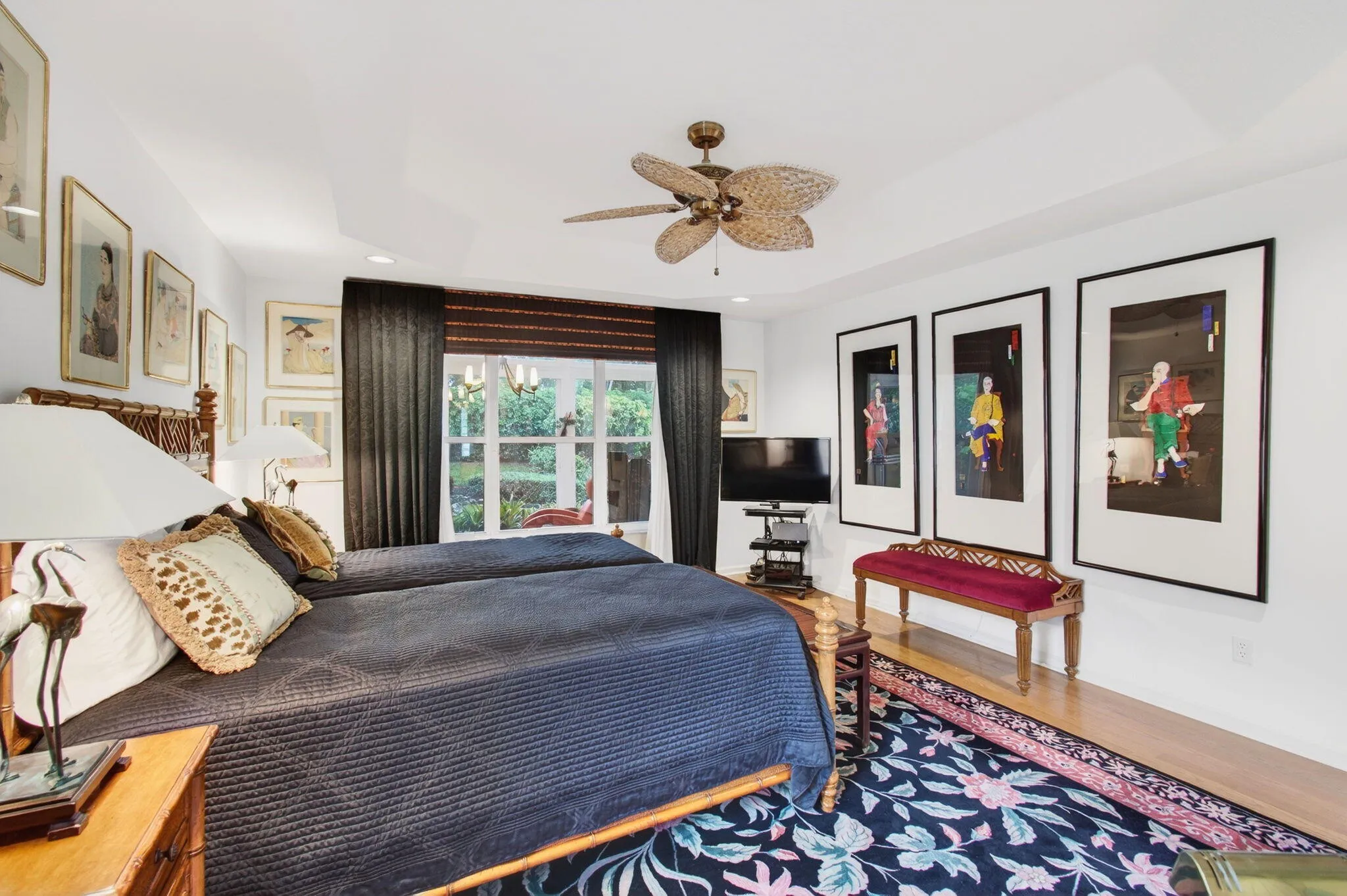 Plenty of room for a full bedroom suite of furniture