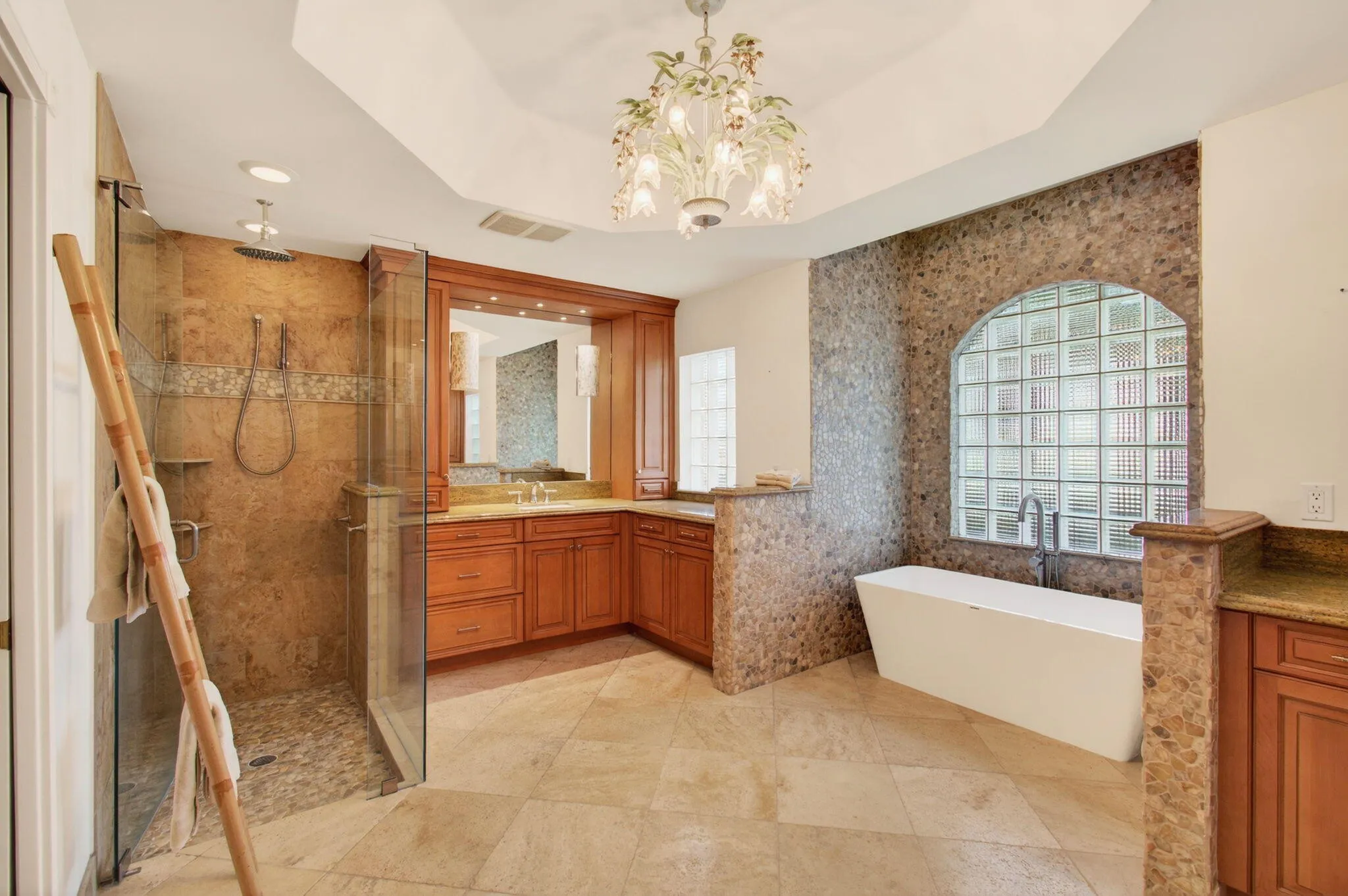 Completely renovated primary bath is the largest bathroom in any Valencia Lakes floor plan