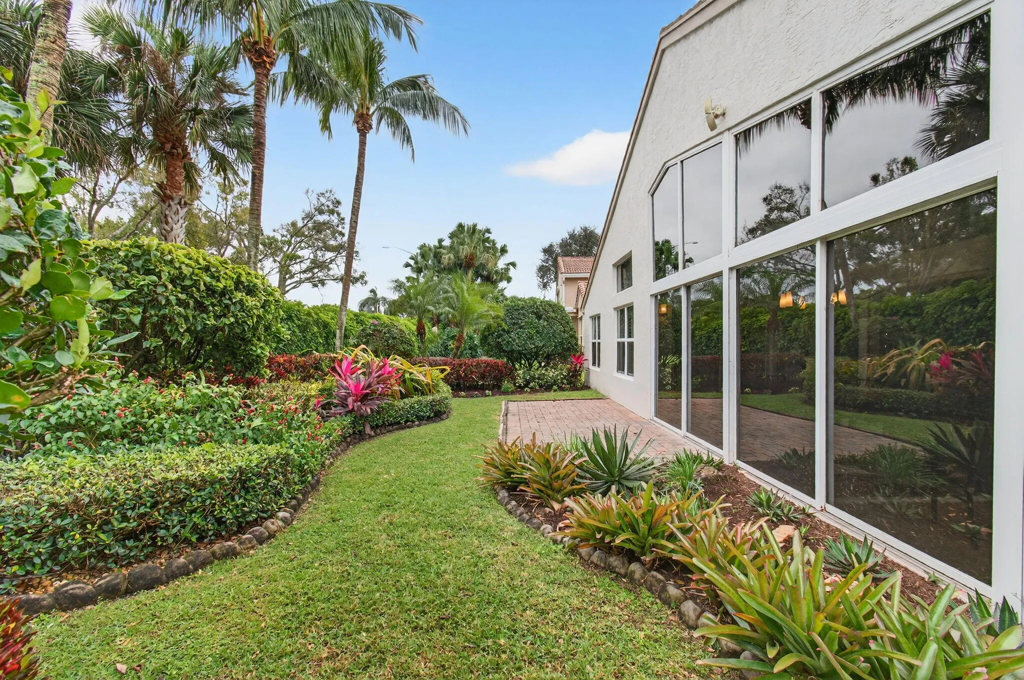 The lovely beds around the home have been carefully maintained