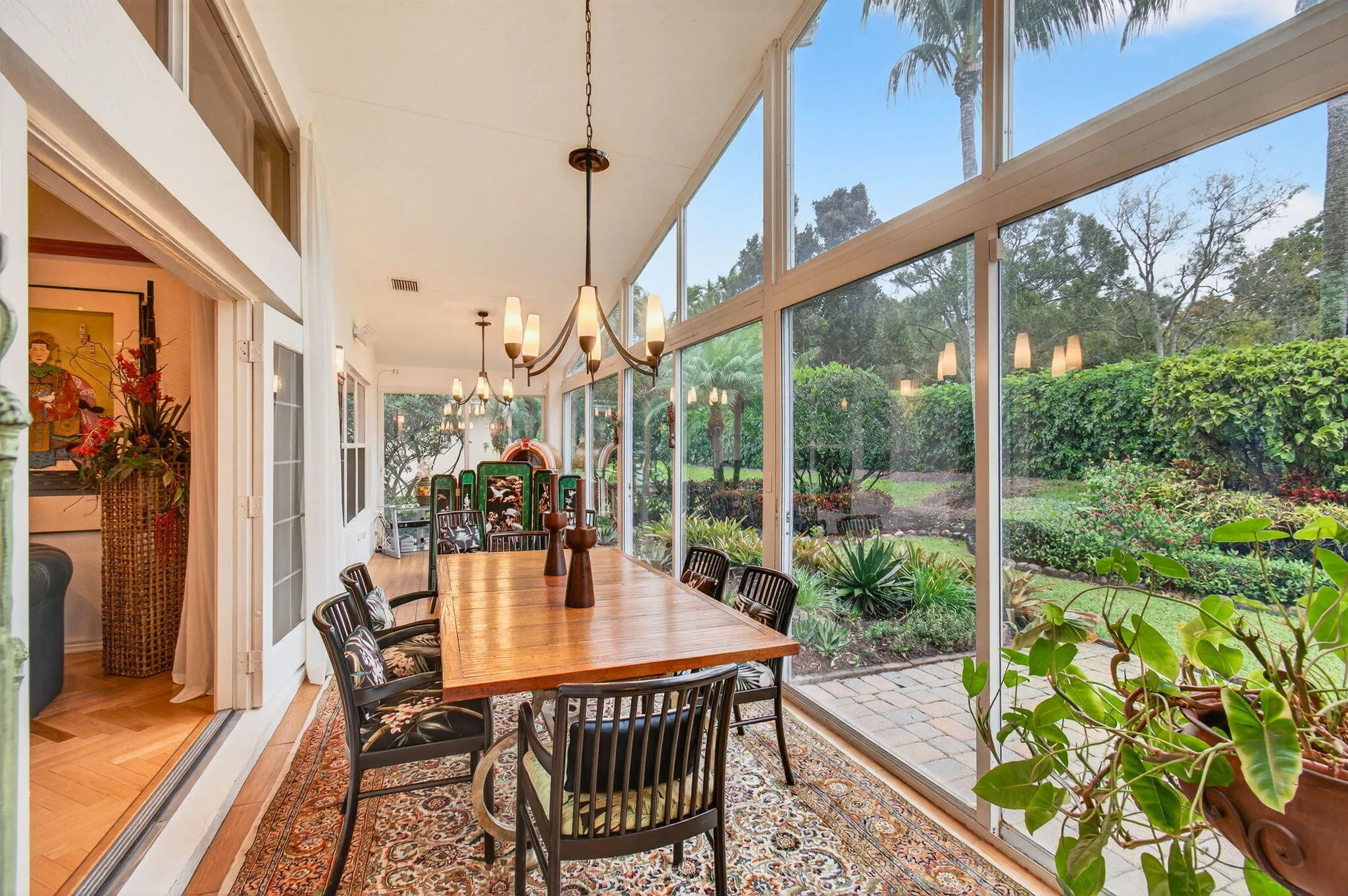 Beautiful views of landscaped garden in every direction