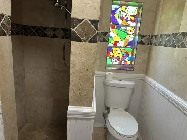 bath with shower