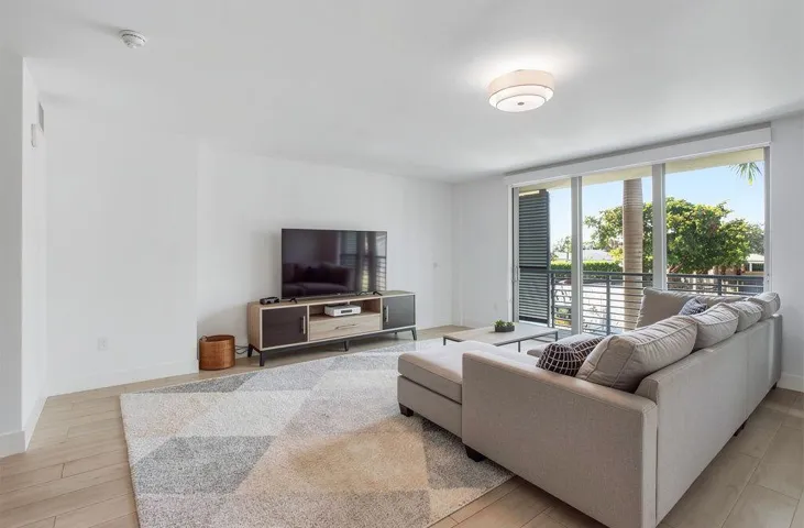 Large floor to ceiling impact windows - room is light and bright