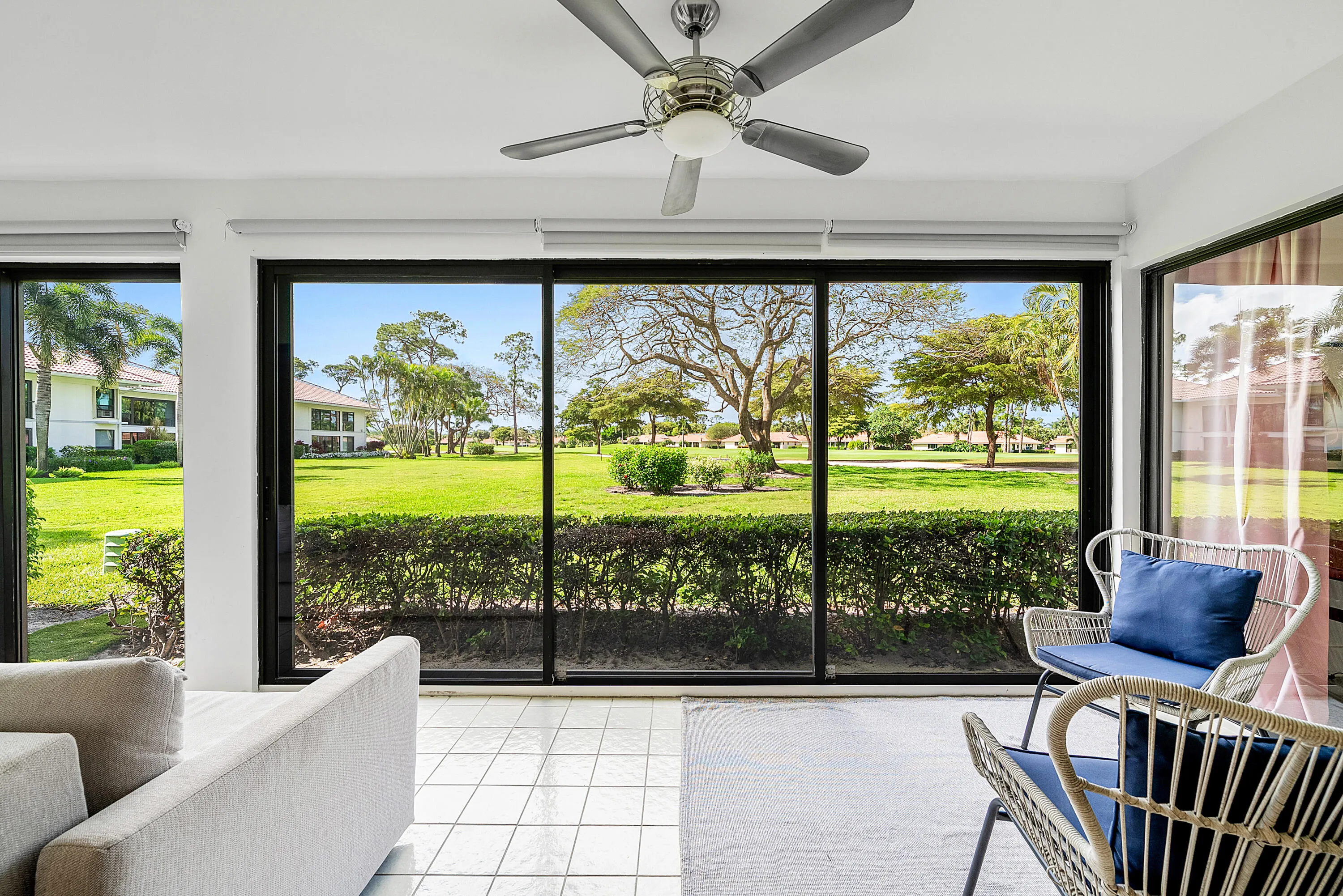 Florida room enclosed with sliding doors