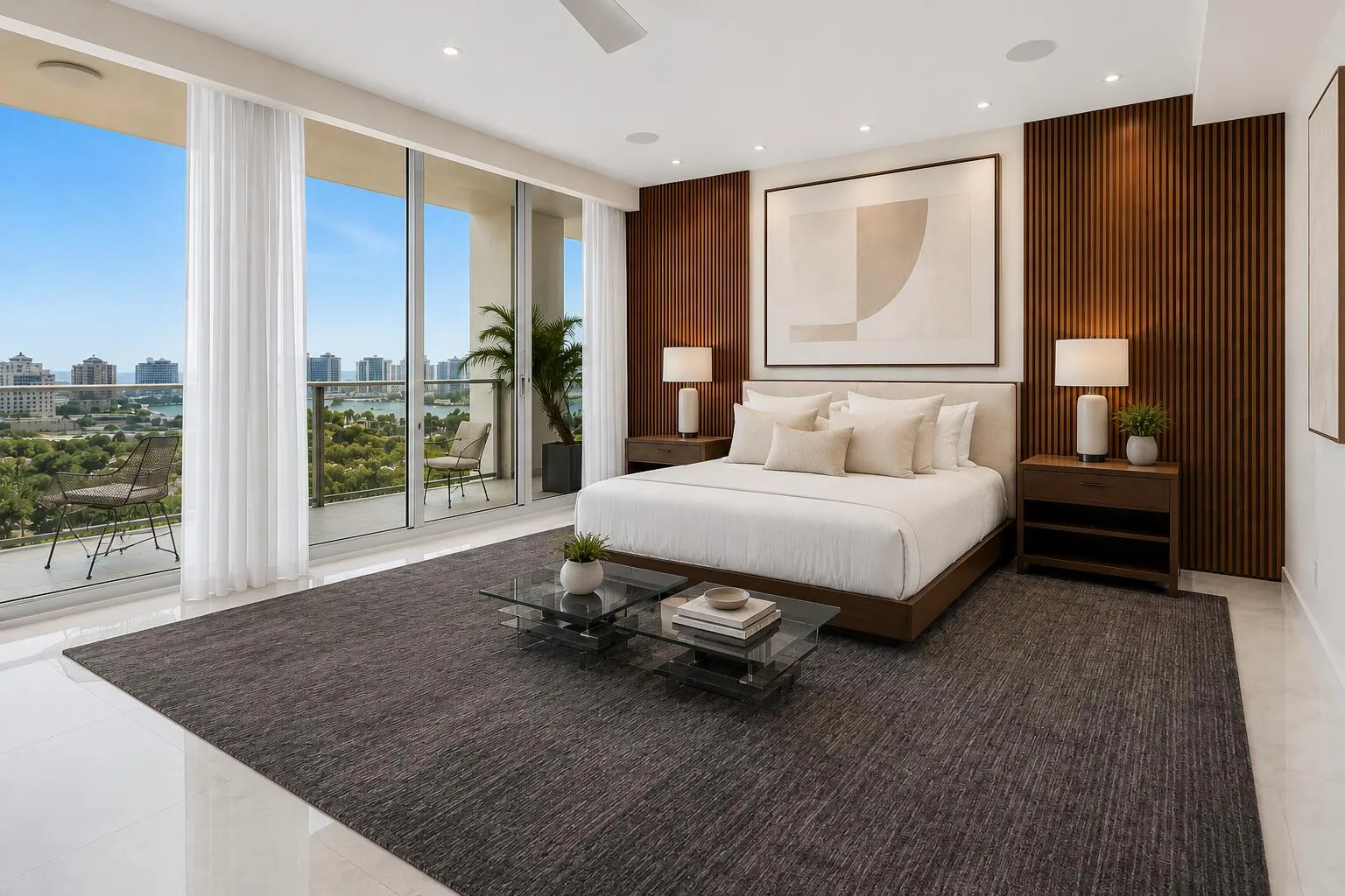 Primary Bedroom with River & Ocean Views