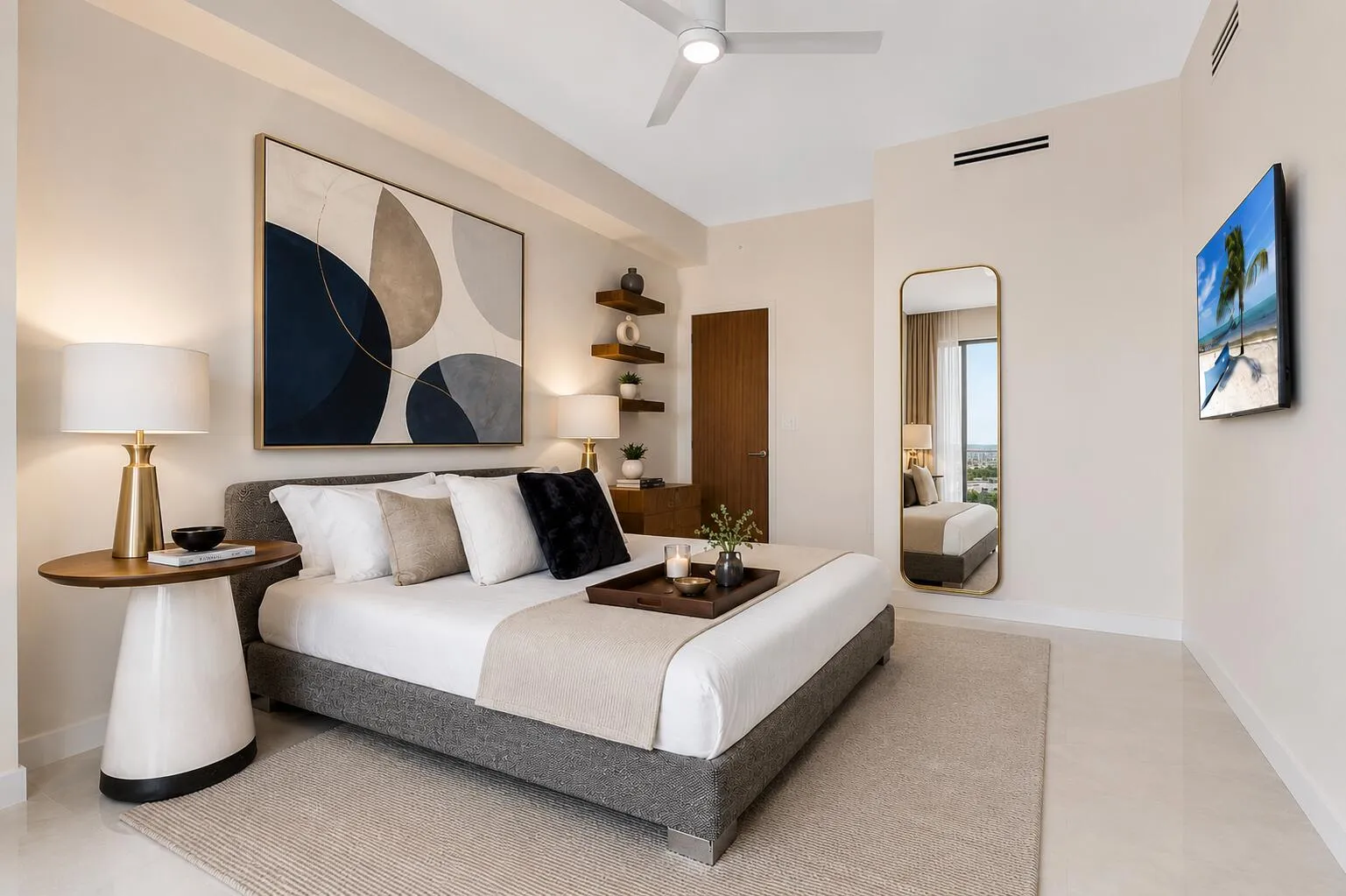 Virtually Enhanced, Guest bedroom with City Views