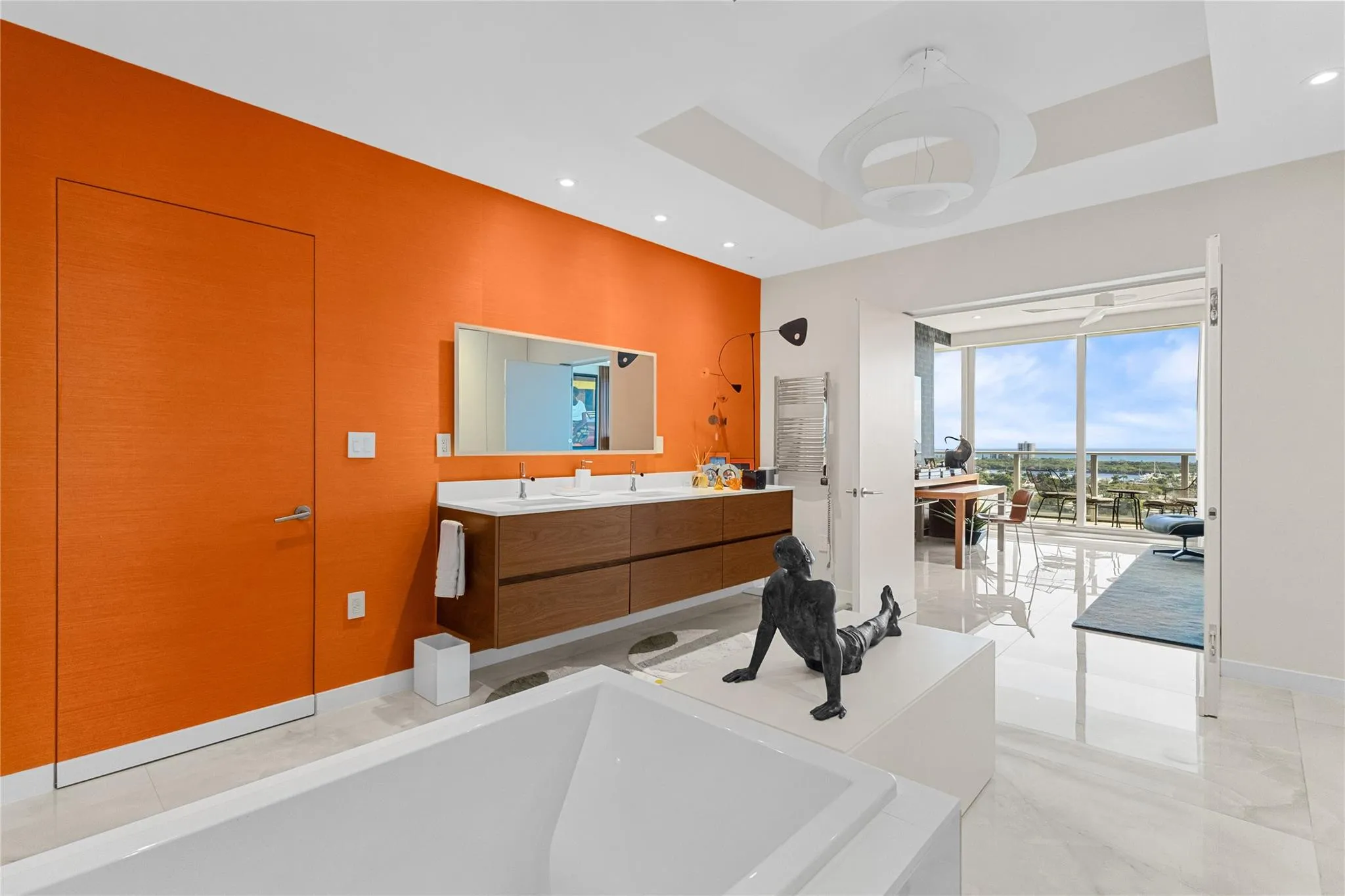 Primary Bath with River & Ocean Views