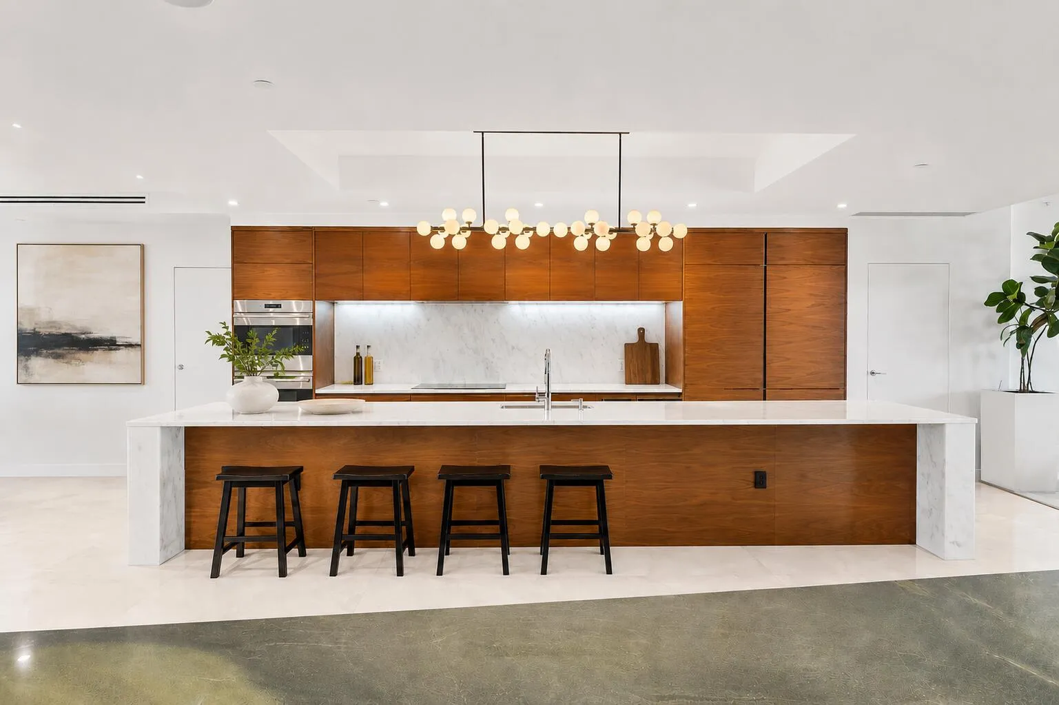 Kitchen with City & Ocean Views