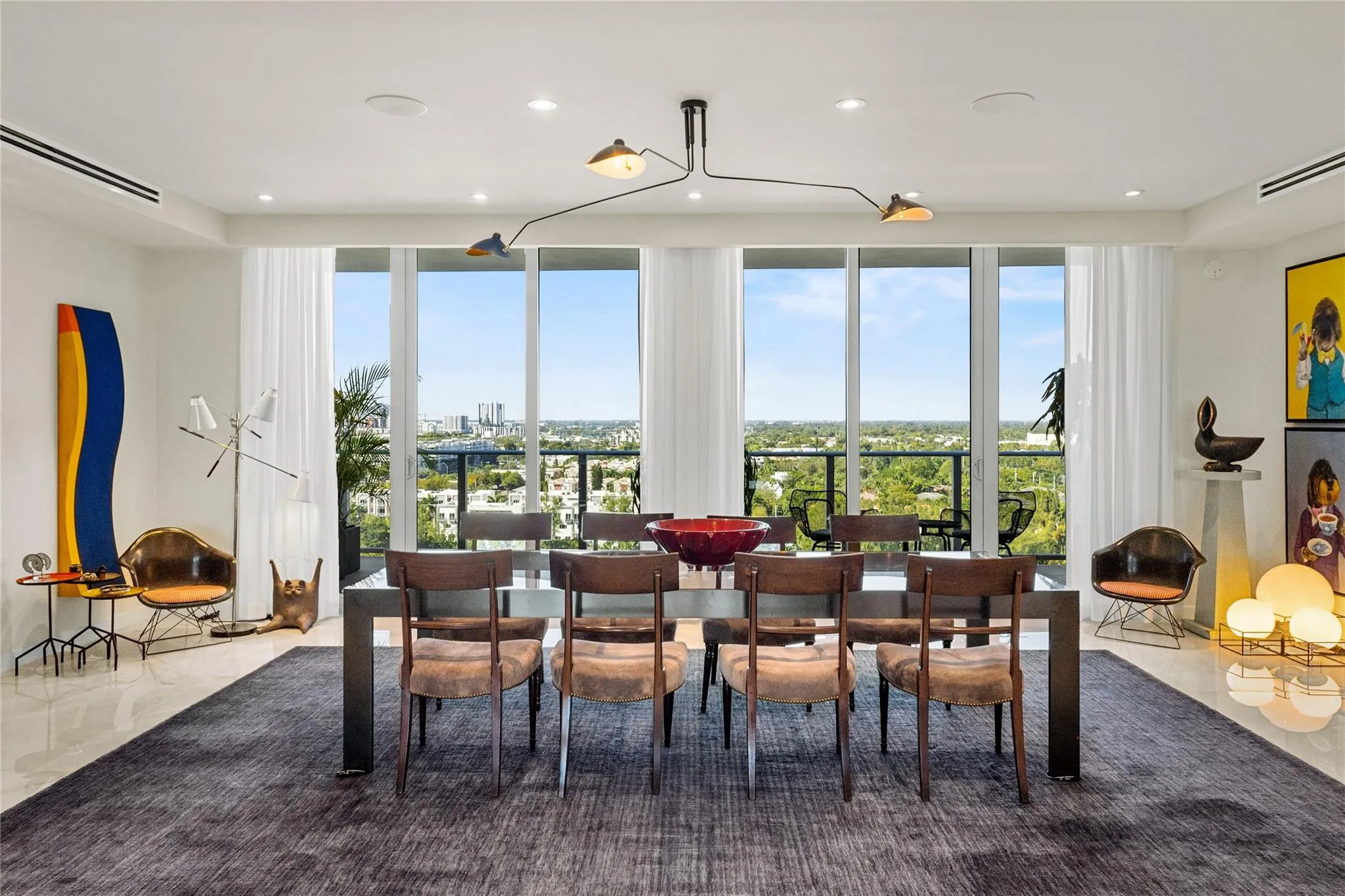 Formal Dining Room with Downtown City Views