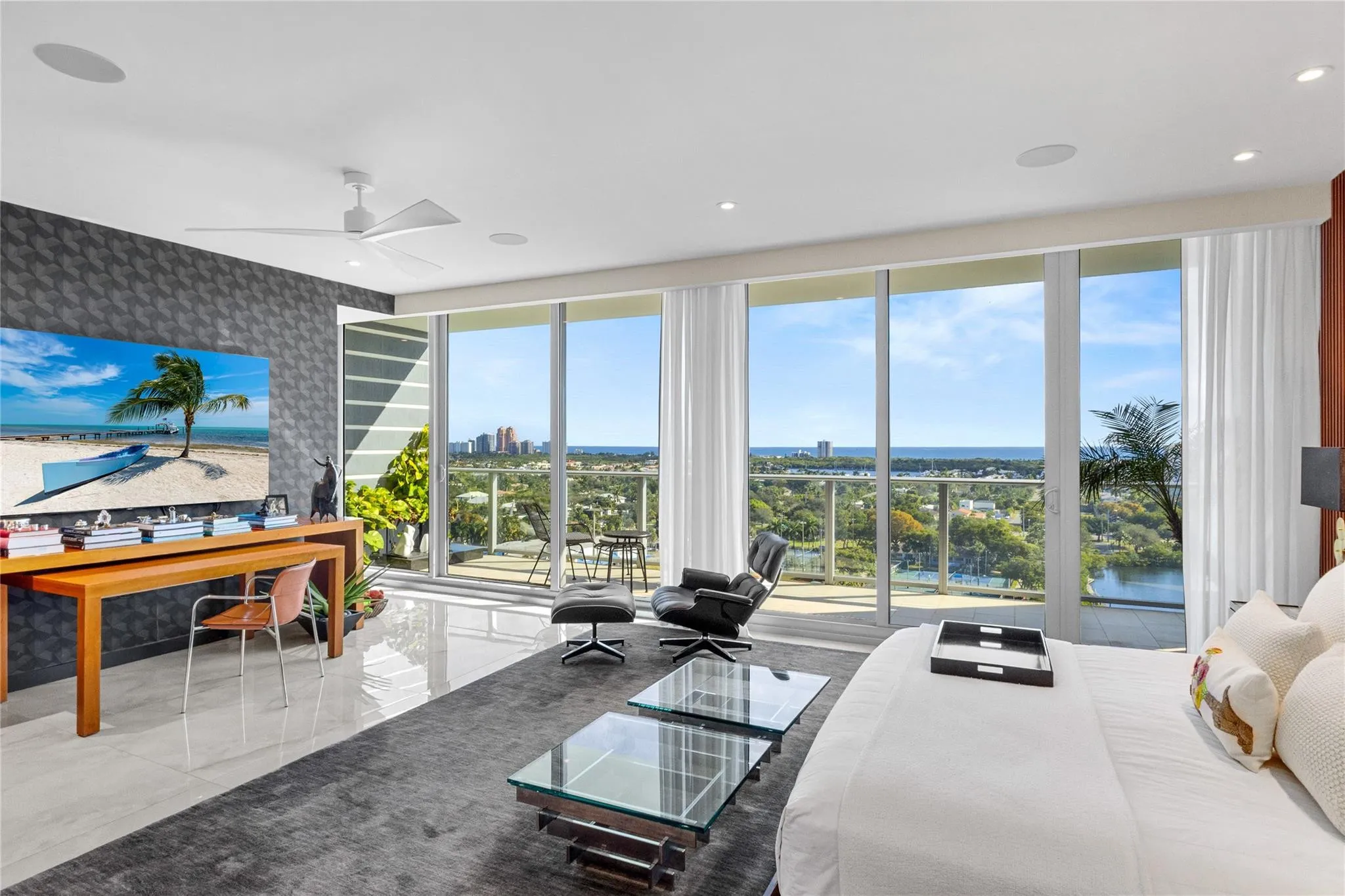 Primary Bedroom with River & Ocean Views
