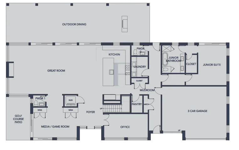Model 7 First Floor - Floor Plan