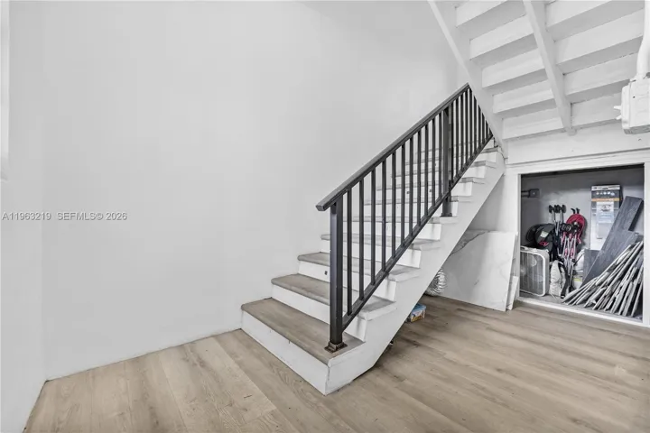 Staircase leading to separate apartment