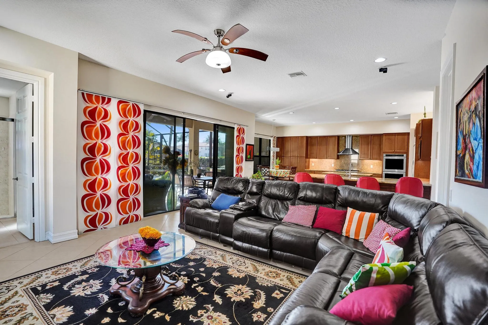 Great room open kitchen and family room