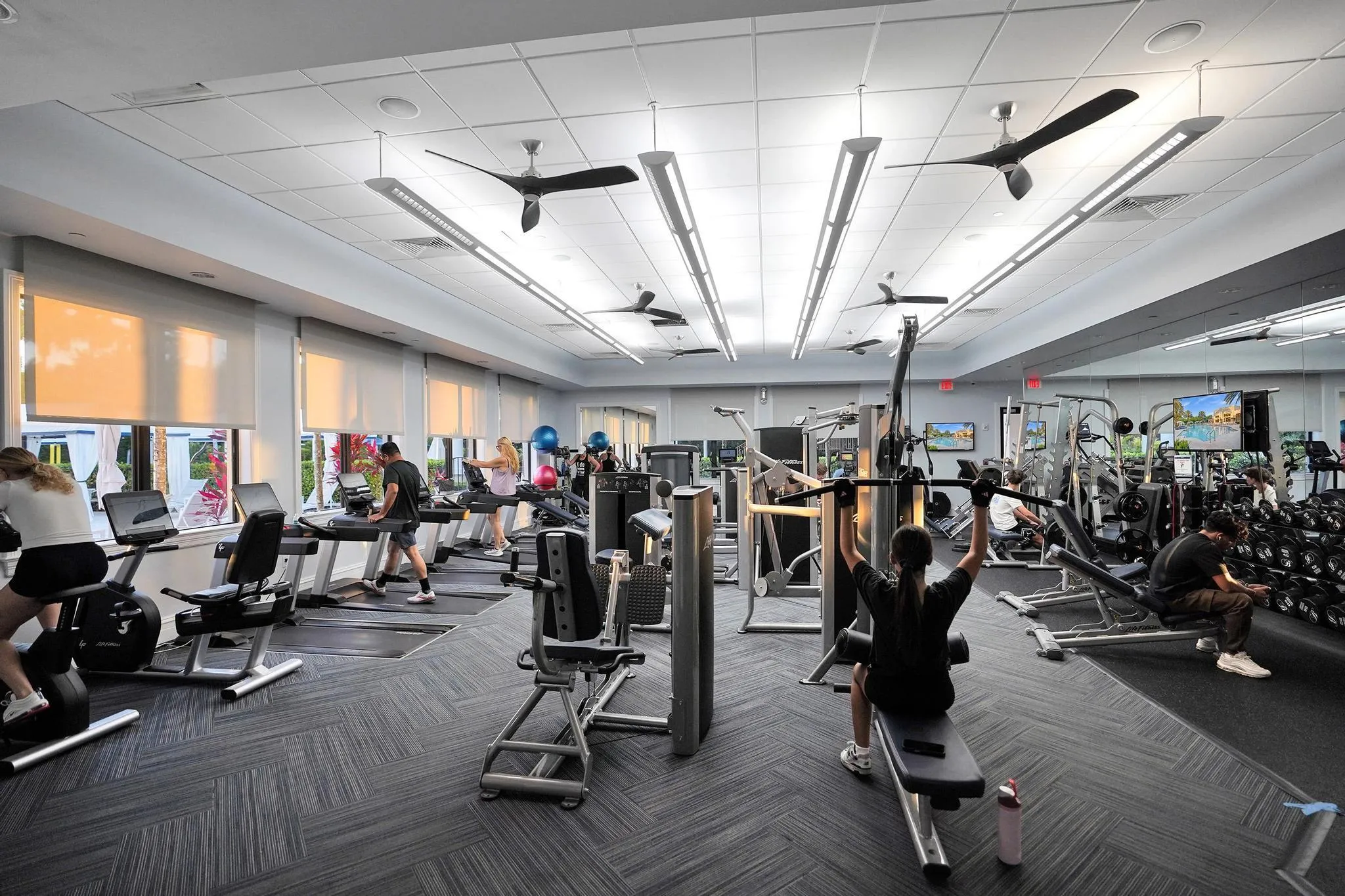 Fitness center fuly equipped to maintain body and mind