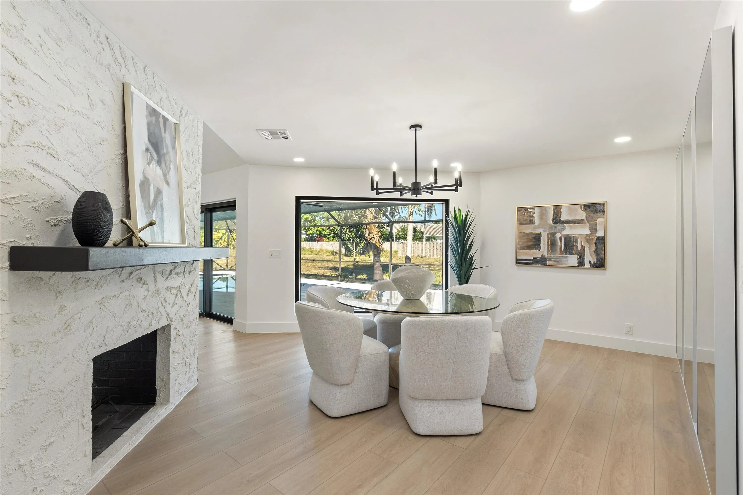 Light and bright dining space