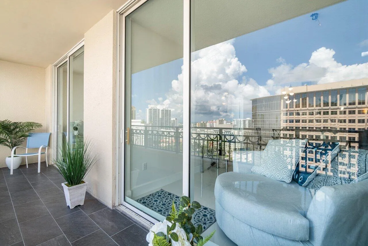 Tiled Double-Door Balcony