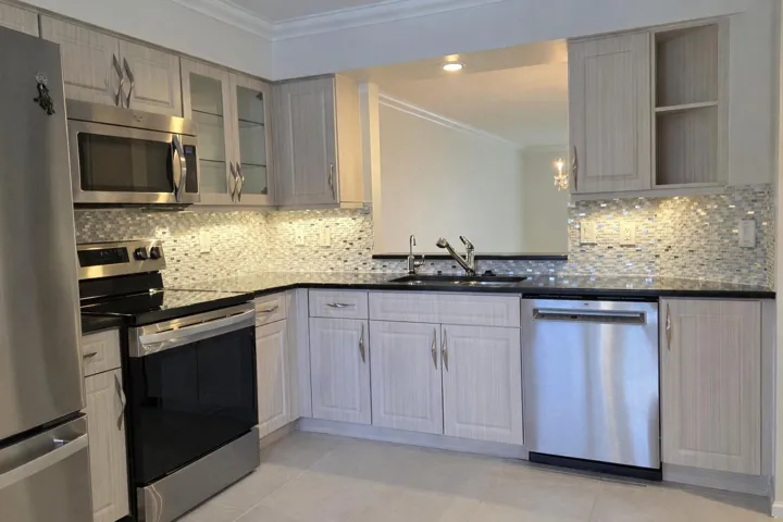 Modern condo living and dining space