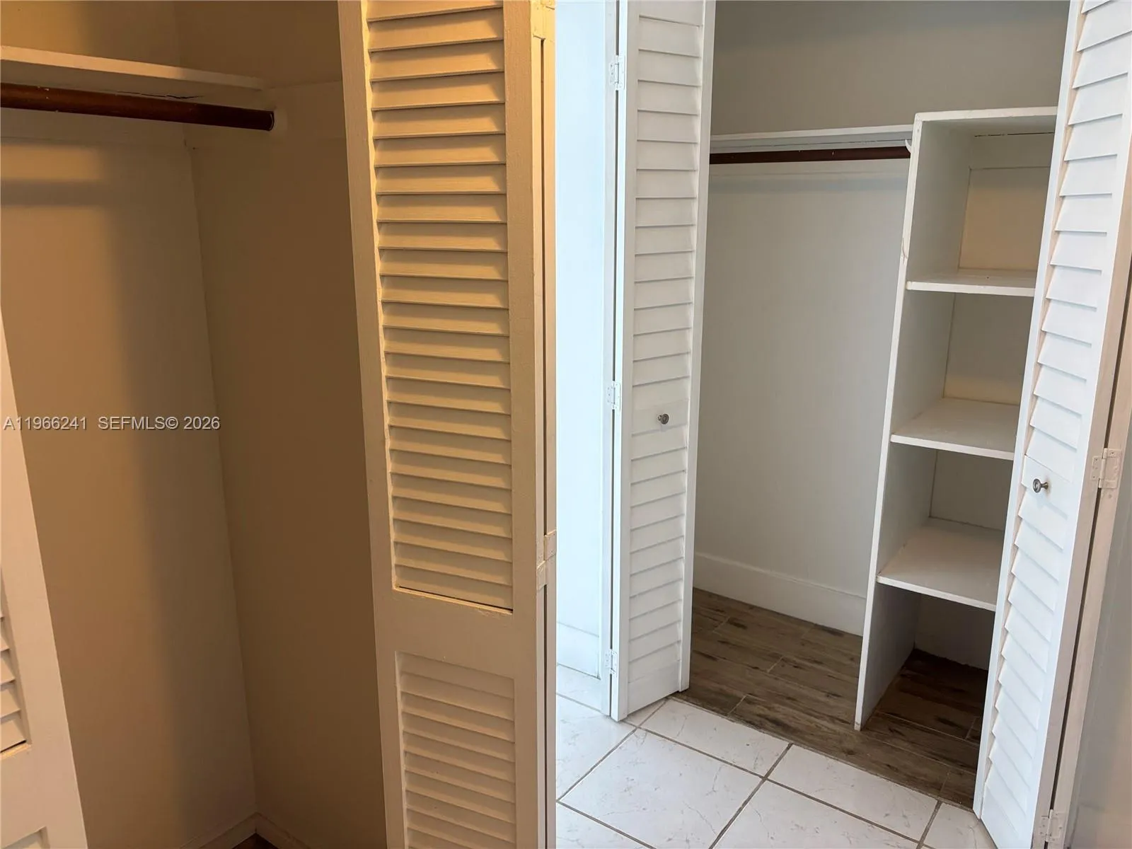 2 closet spaces