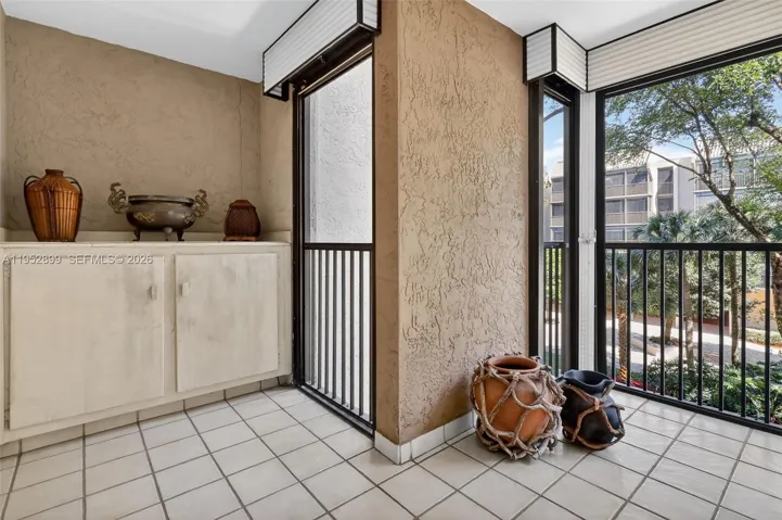 Storage on screened balcony