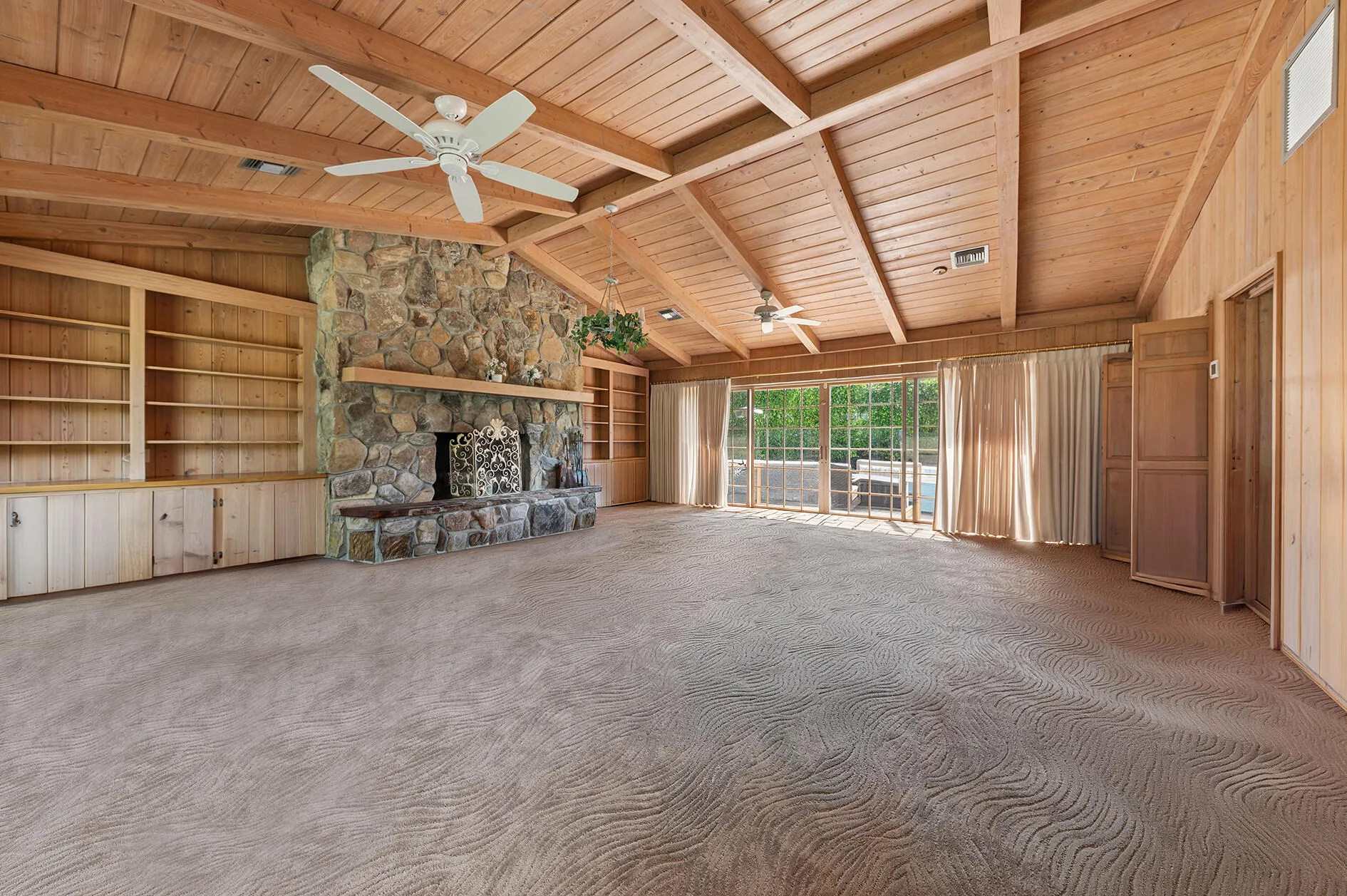 Cypress Wood-Beam Ceilings