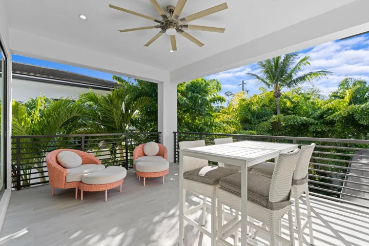 Covered Balcony adjacent to Loft area